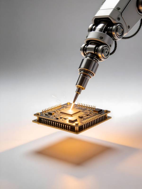 机械臂精准焊接芯片图片