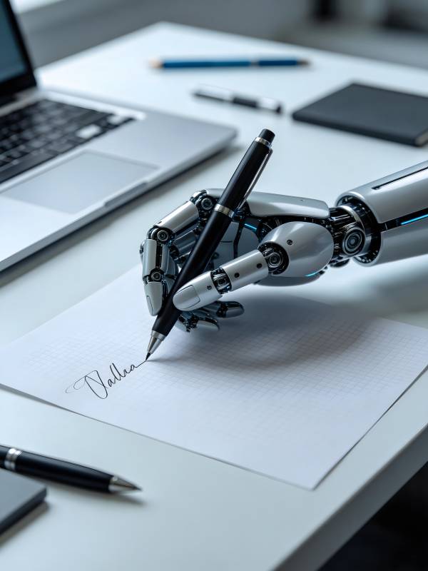 机器人手写签名图片