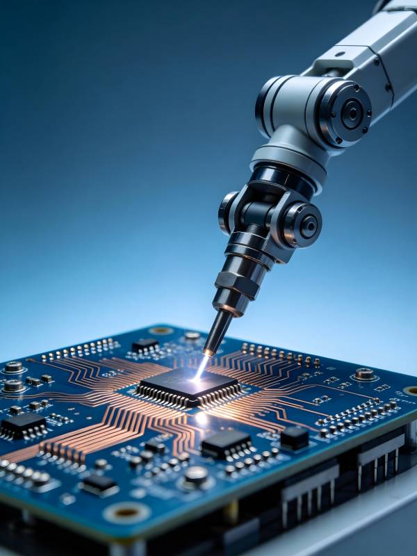 机械臂精准焊接电路板图片