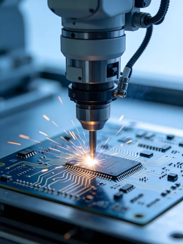 激光精雕芯片 火花四溅图片