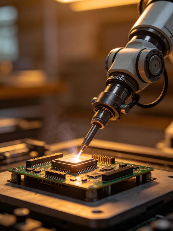 机械臂精密焊接芯片图片