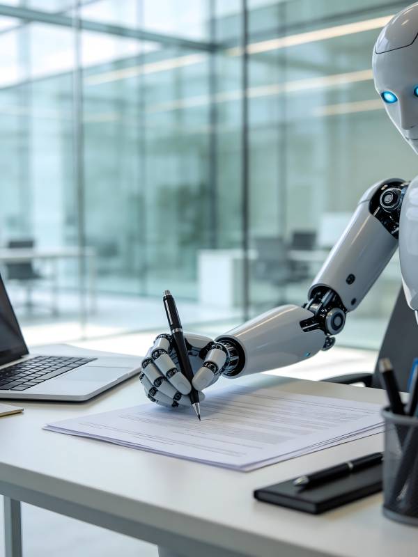 AI机器人办公写文件图片