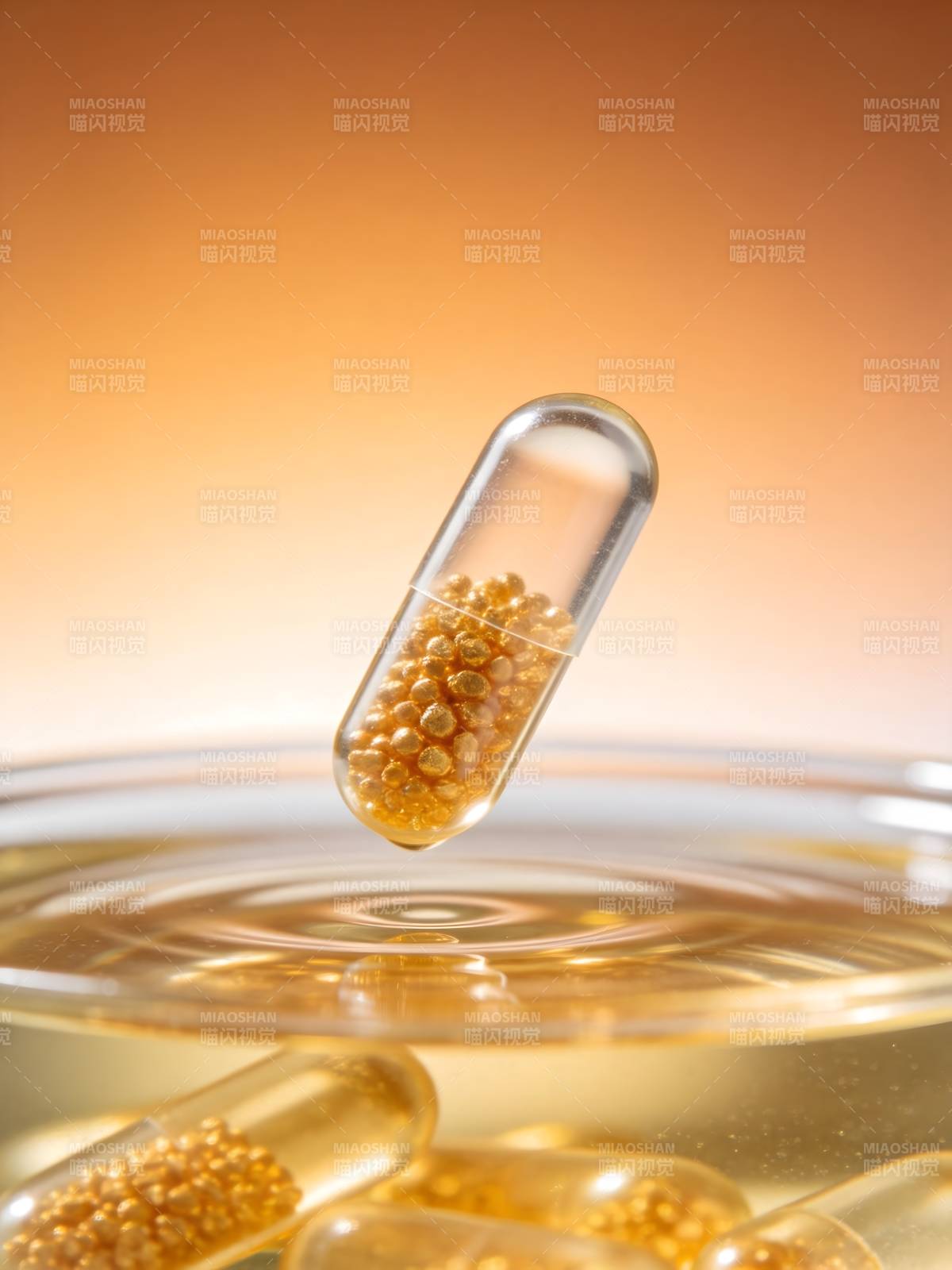 胶囊入水 金珠荡漾图片