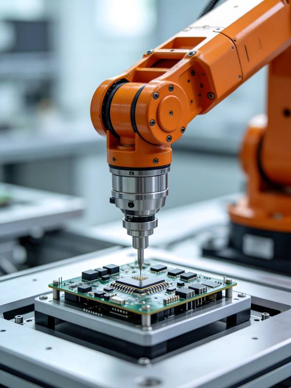 机械臂精准装配芯片图片