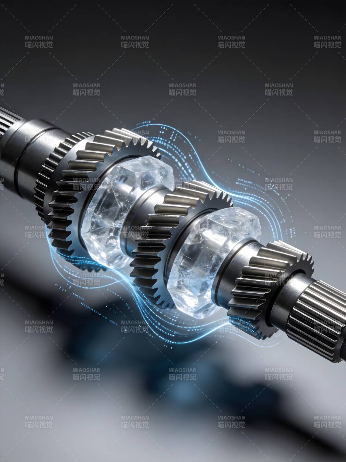 齿轮与冰晶的科技之舞图片