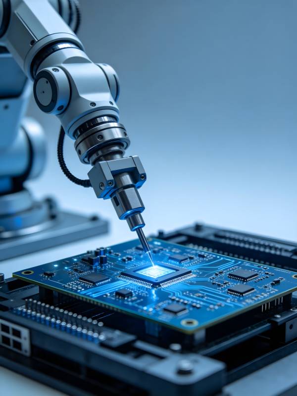 机械臂精准装配芯片图片