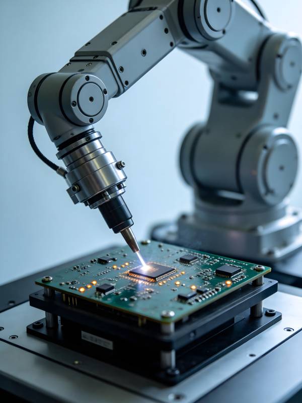 机械臂精密焊接芯片图片