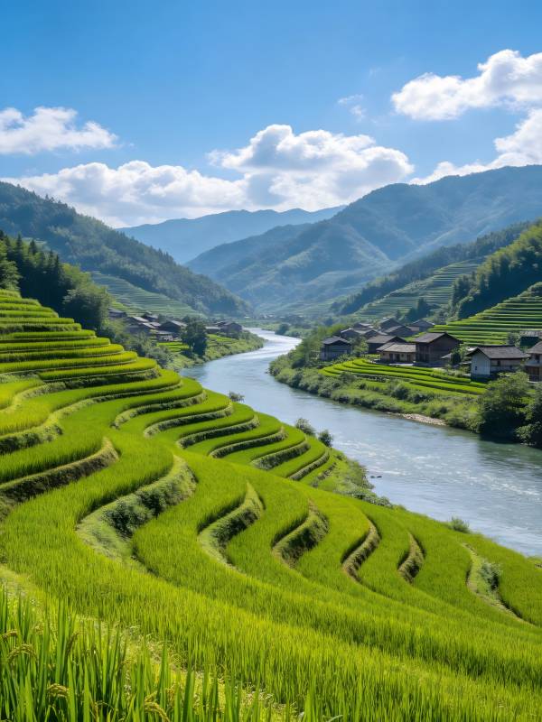 青山绿水梯田美图片