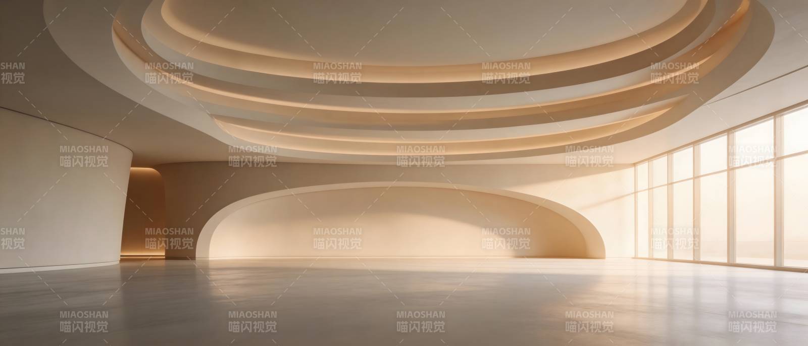 现代极简弧形空间设计图片