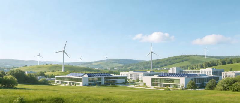 绿能园区 风车环绕图片