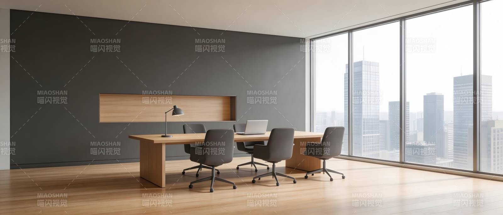 现代办公室 落地窗景图片