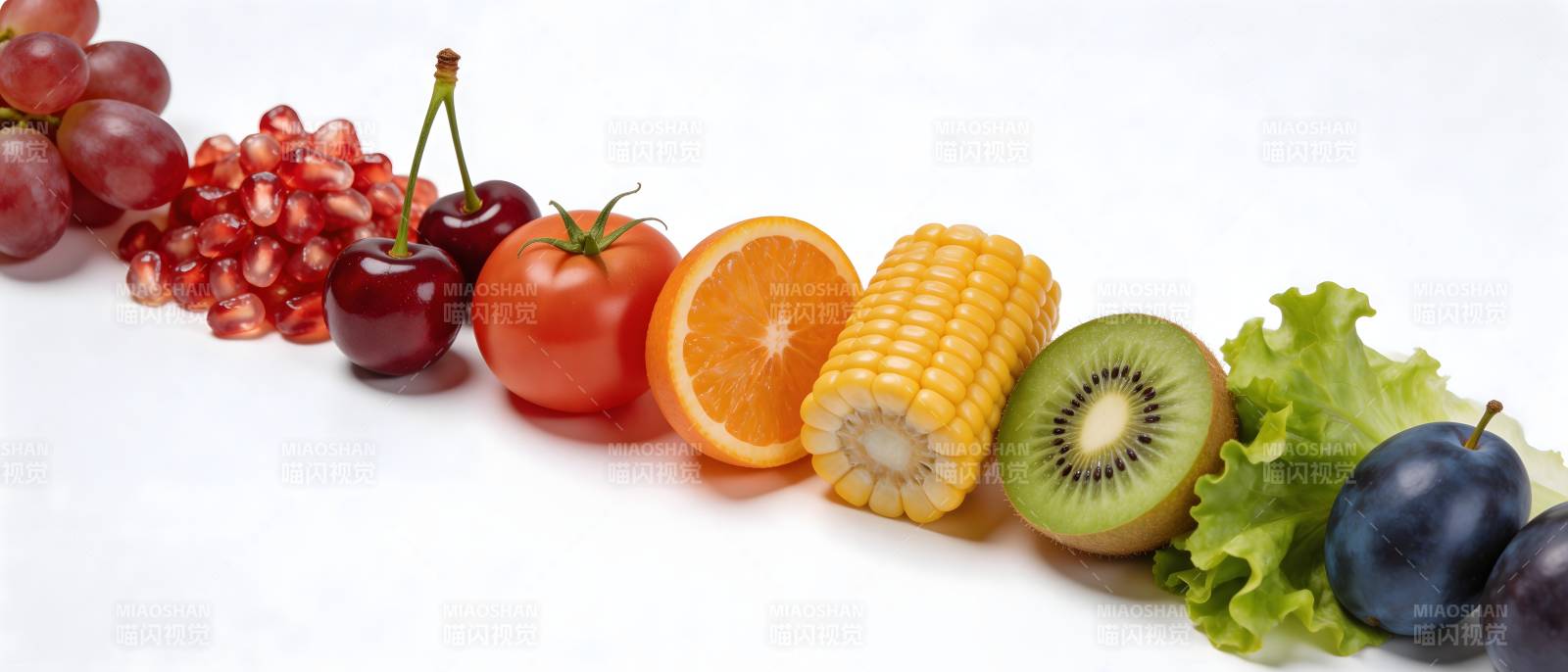 彩虹果蔬排排坐图片