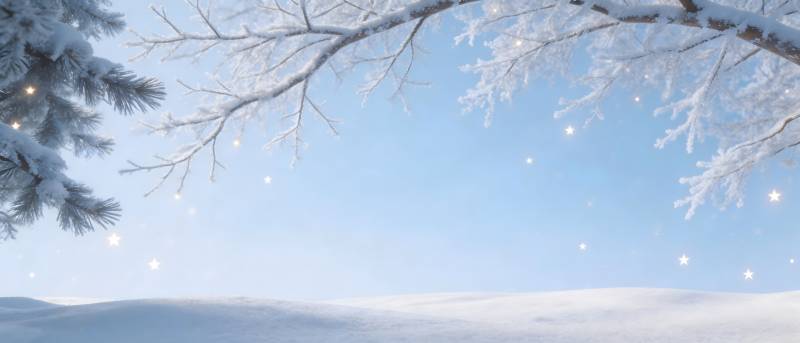 雪覆枝桠 静冬如诗图片