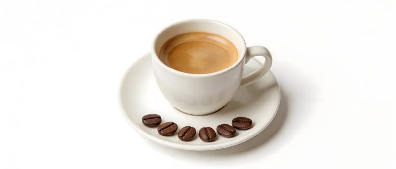 咖啡杯配咖啡豆 简约雅致图片