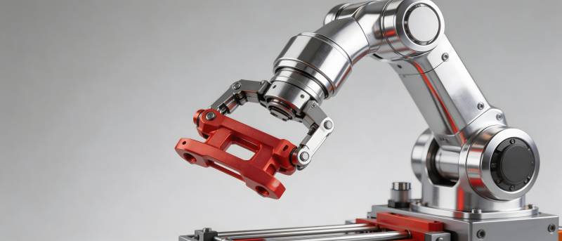 机械臂抓取红色工件图片