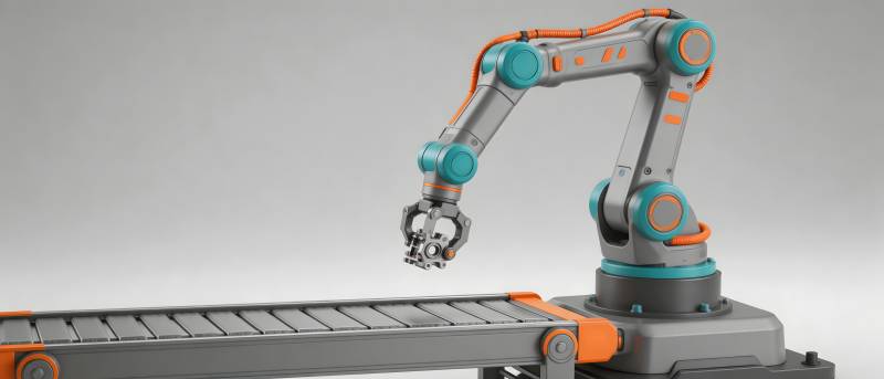 机械臂抓取传送带物件图片