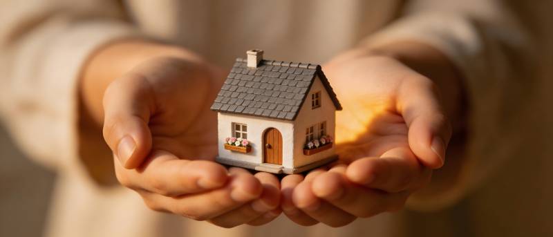 双手托起温馨小家图片