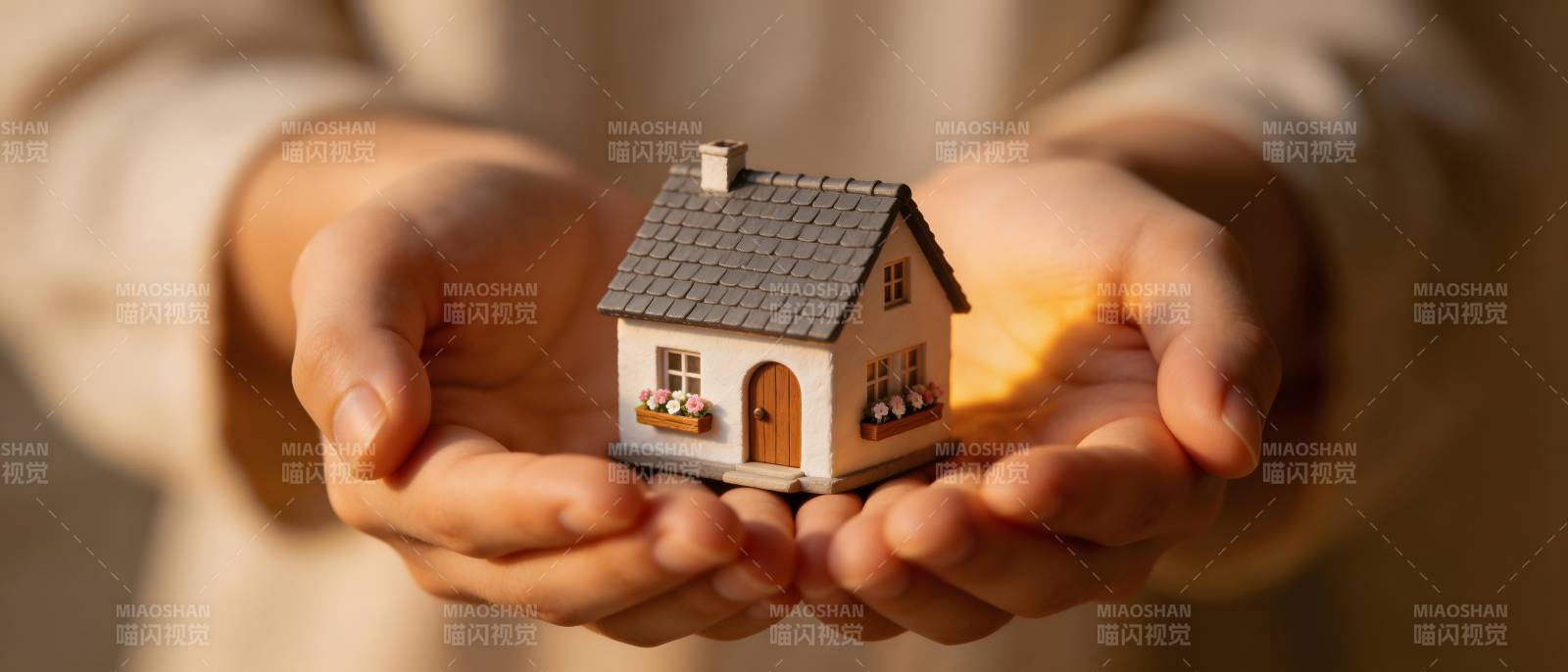双手托起温馨小家图片