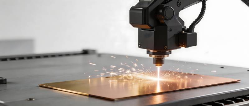 激光切割金属板火花四溅图片