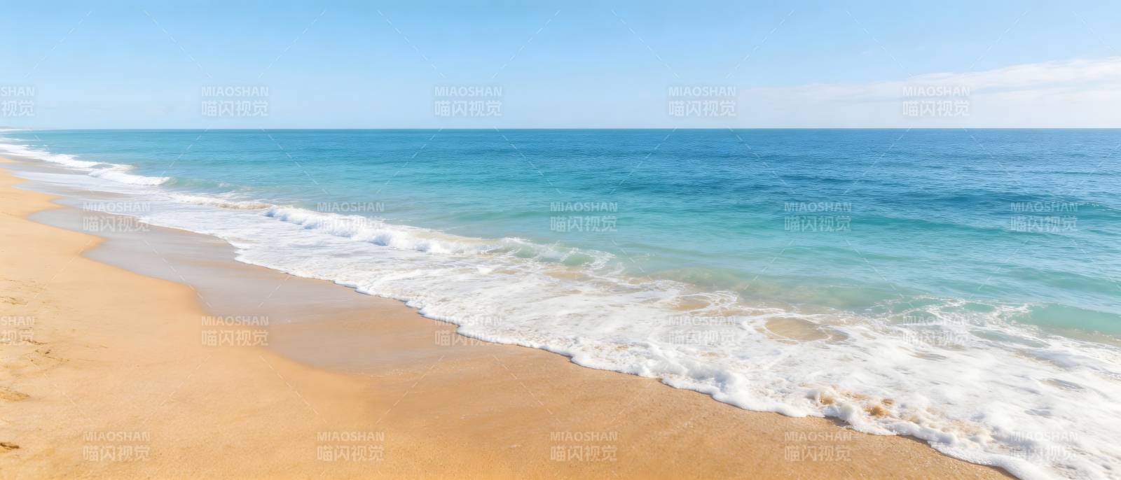 碧海金沙 浪花轻吻岸图片