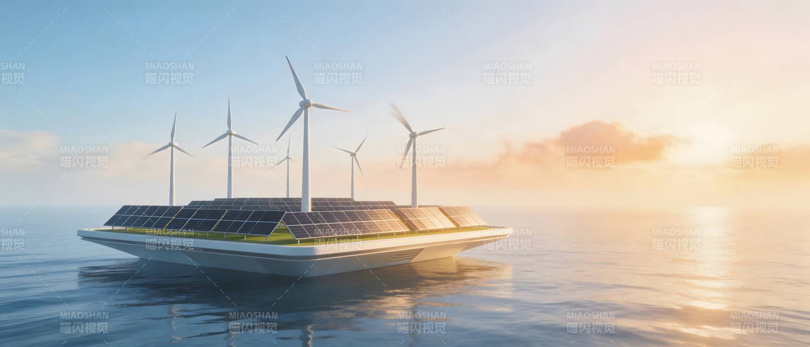 海上风电太阳能平台图片