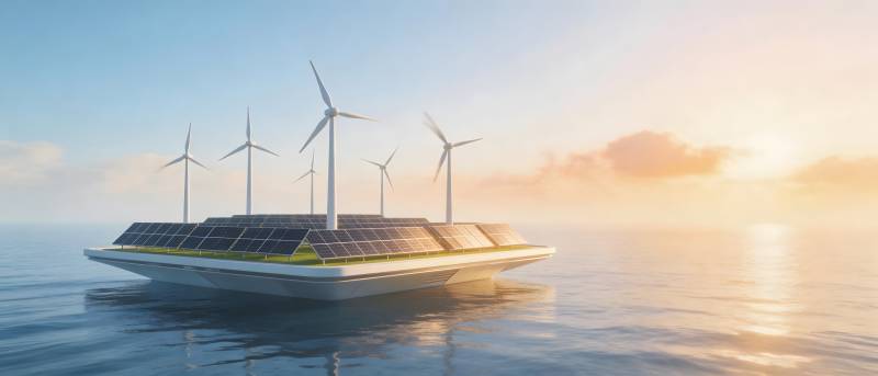 海上风电太阳能平台图片