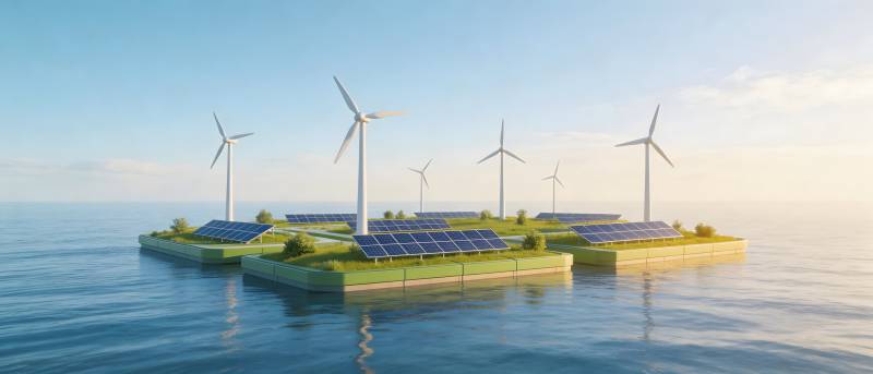 海上风电光伏岛图片