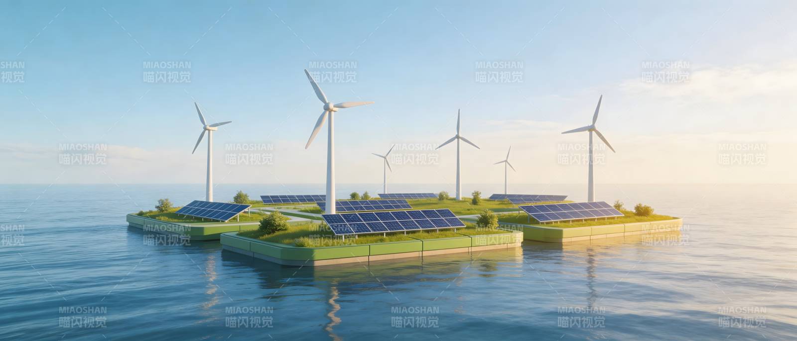 海上风电光伏岛图片