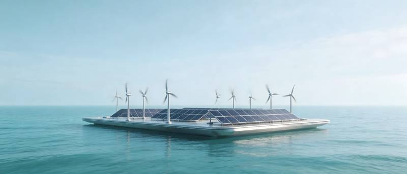 海上风电太阳能平台图片