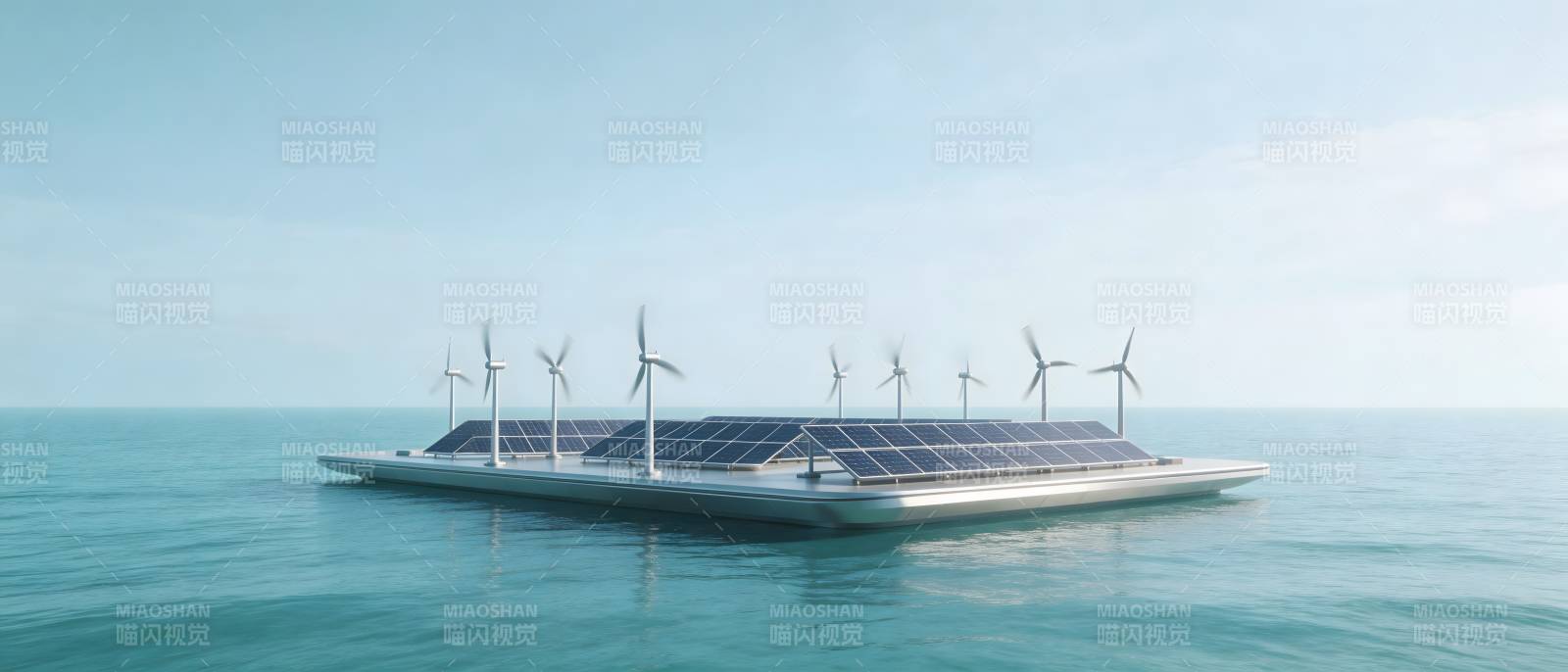 海上风电太阳能平台图片