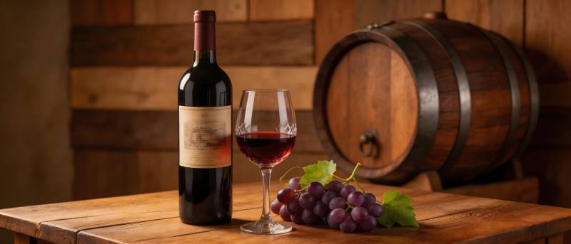 红酒配葡萄 木桶伴醇香图片