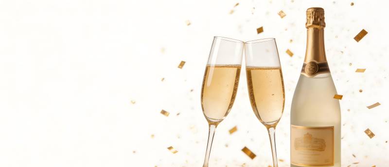 香槟碰杯 金屑飞舞庆贺时图片