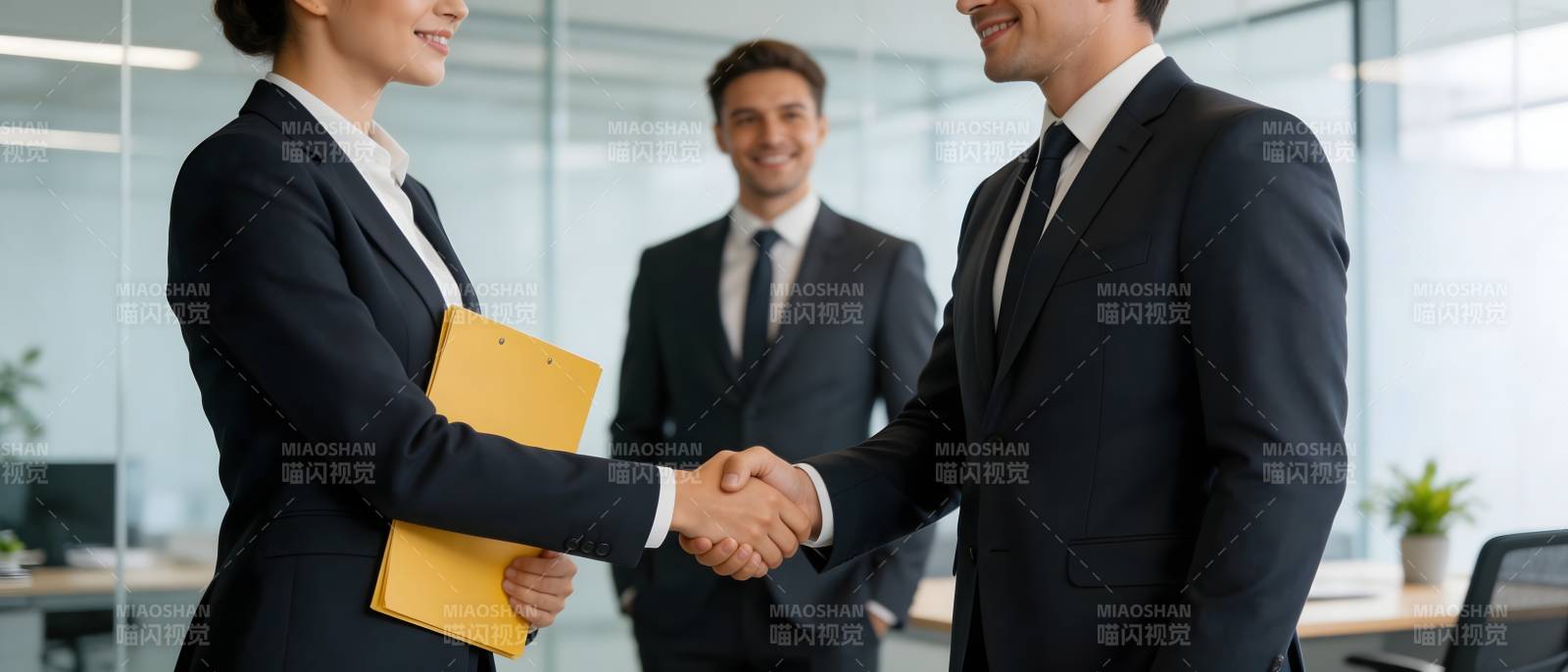 商务握手 合作达成图片