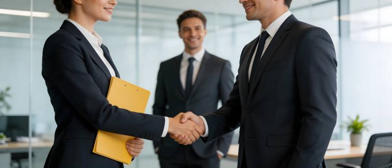 商务握手 合作达成图片