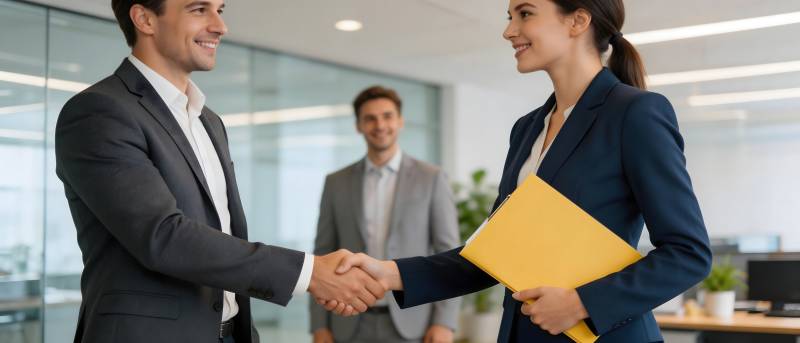 商务握手 合作达成图片