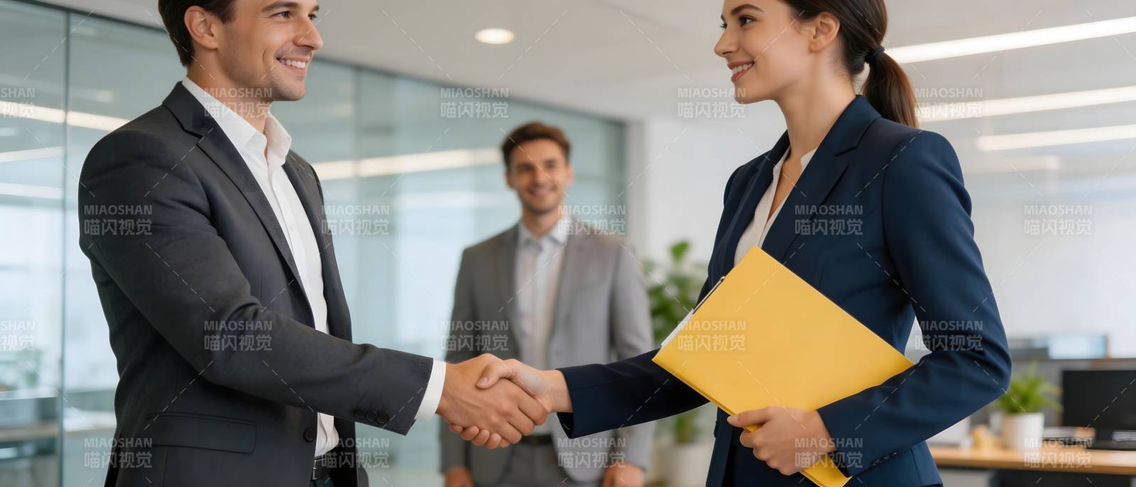 商务握手 合作达成图片