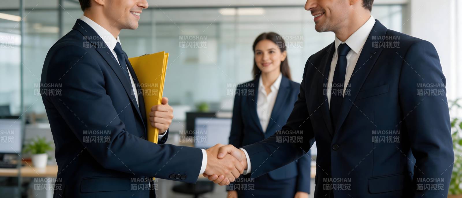 商务握手 合作达成图片