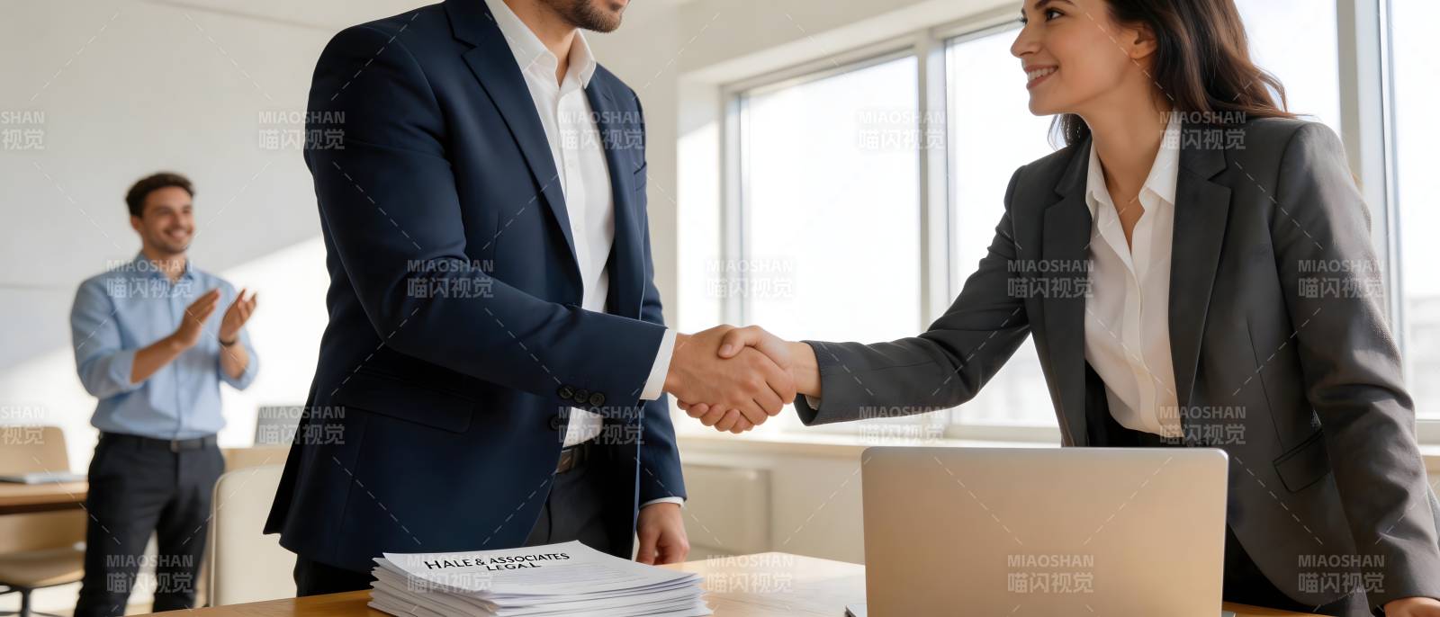 商务握手 合作达成图片