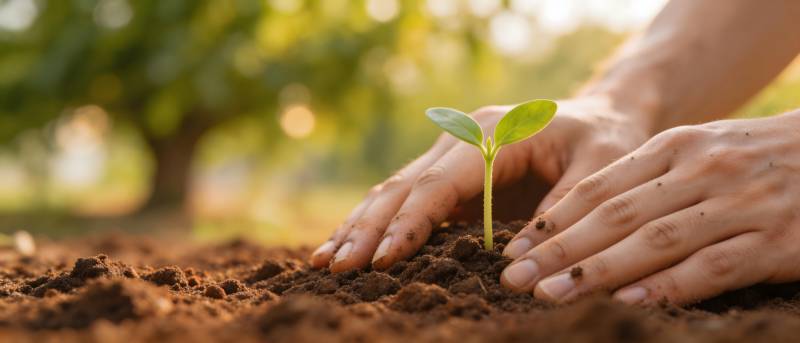 双手护苗 孕育希望图片