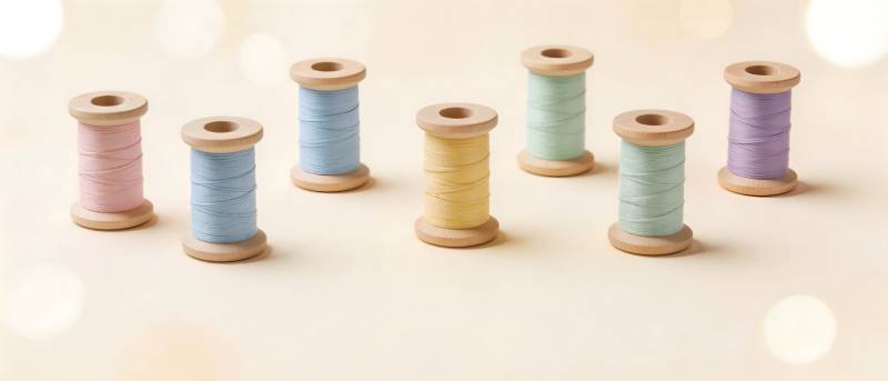 七彩线轴 温柔排列图片