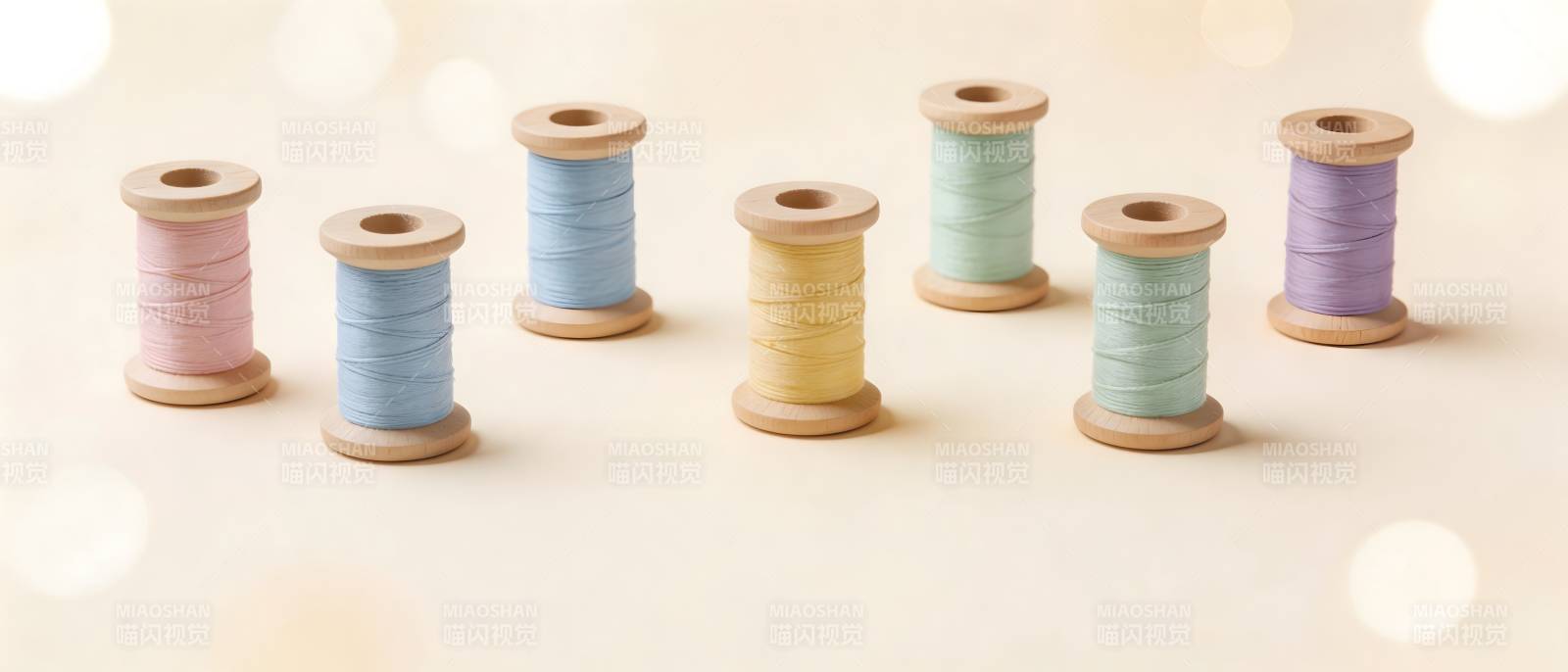七彩线轴 温柔排列图片