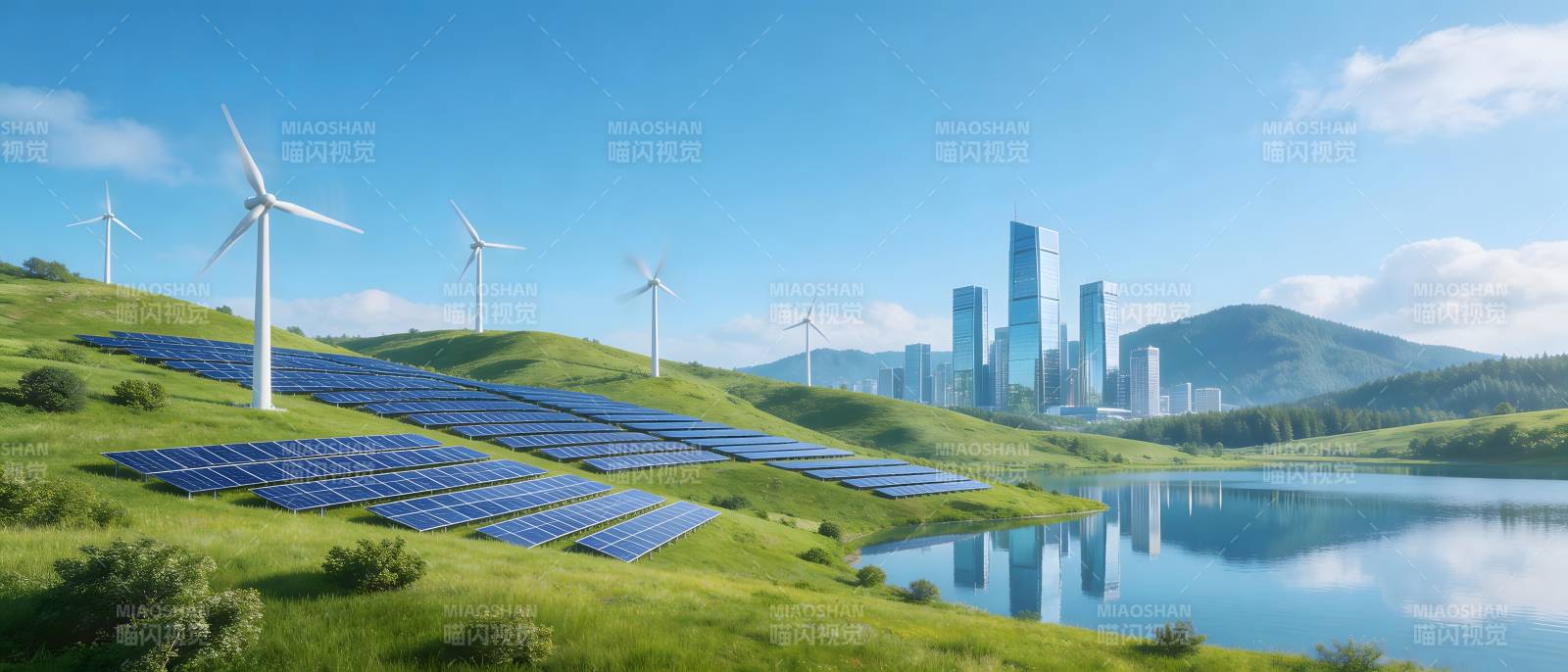 绿能未来 风光水城共生图景图片