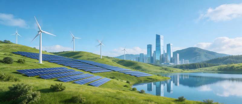 绿能未来 风光水城共生图景图片