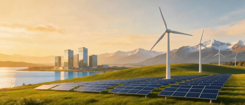 风光储一体化绿色能源图景图片