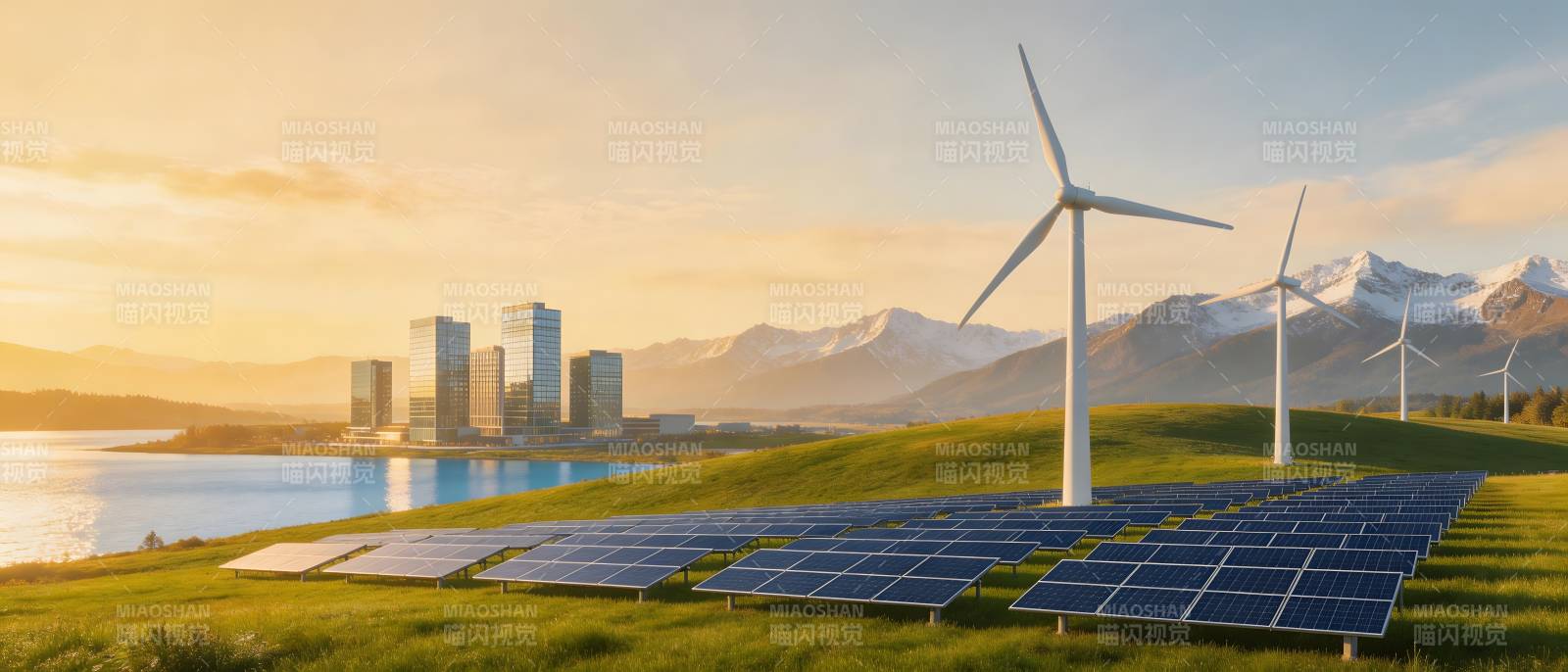 风光储一体化绿色能源图景图片