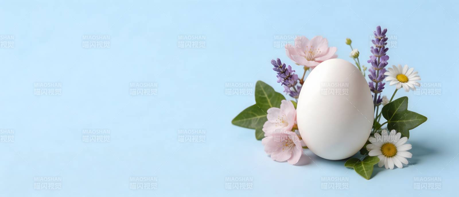 彩蛋伴花 春意盎然图片