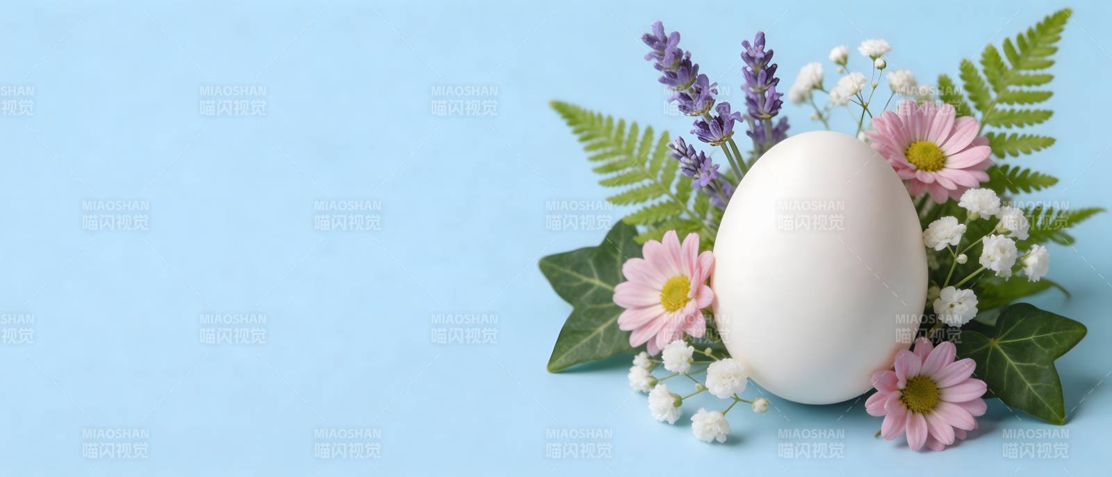 彩蛋伴花 春意盎然图片