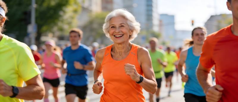 银发跑者乐享健康人生图片