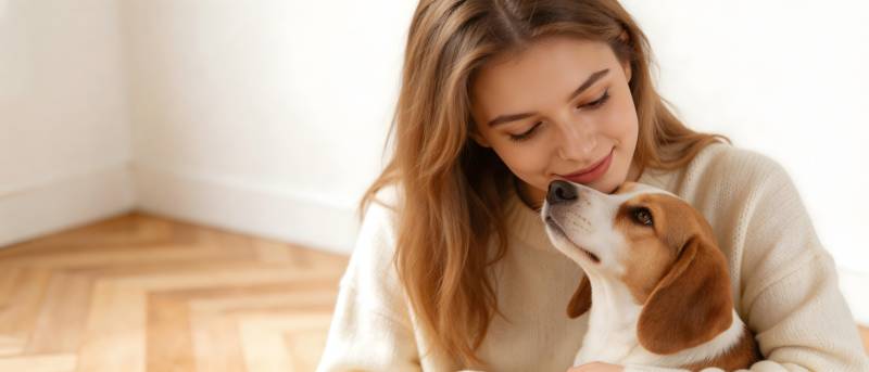 人与狗的温馨时刻图片