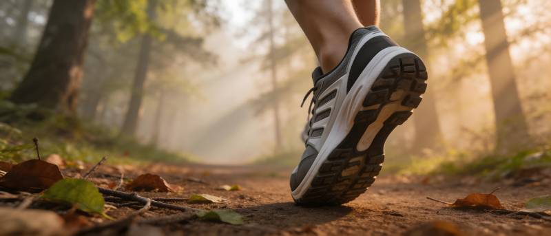 晨跑林间 步履轻盈迎朝阳图片